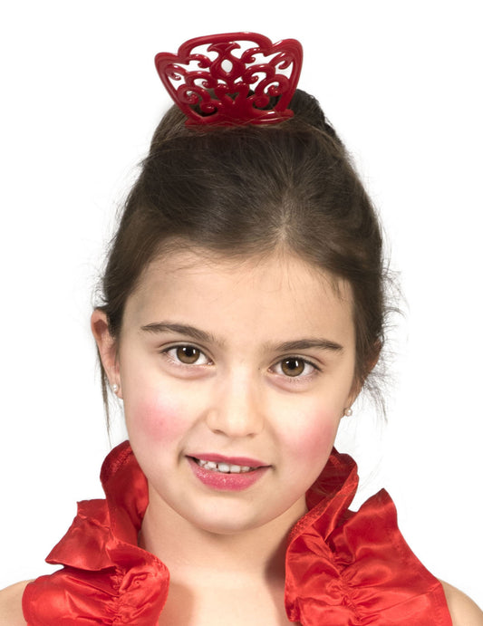 Gros plan de la broche cheveux en plastique Espagnole