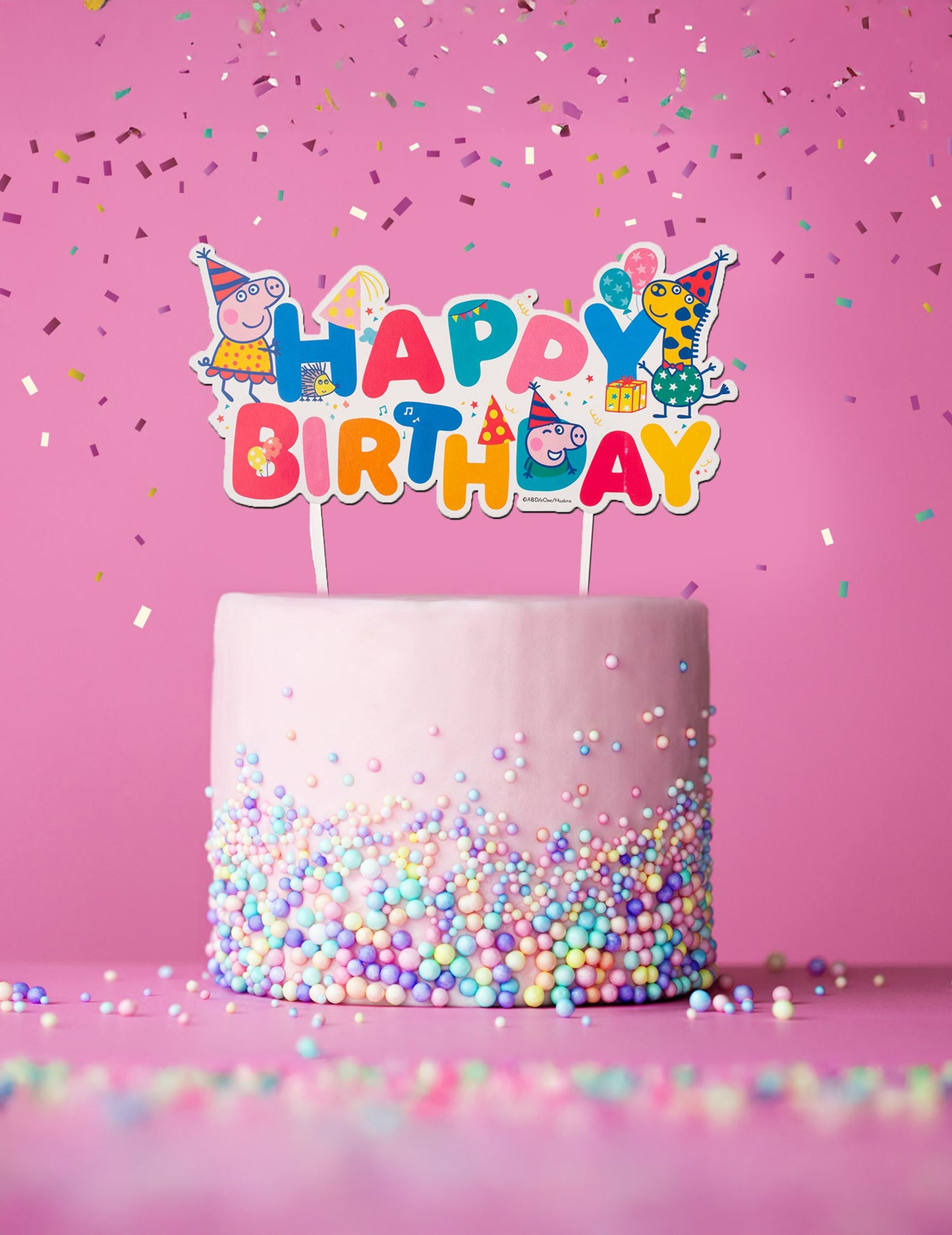 Cake topper Happy Birthday Peppa Pig 17 cm