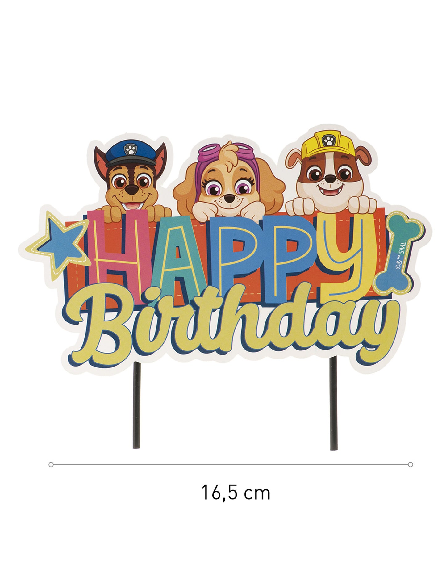 Torta Topper Happy Birthday Paw Patrol 17.5 cm
