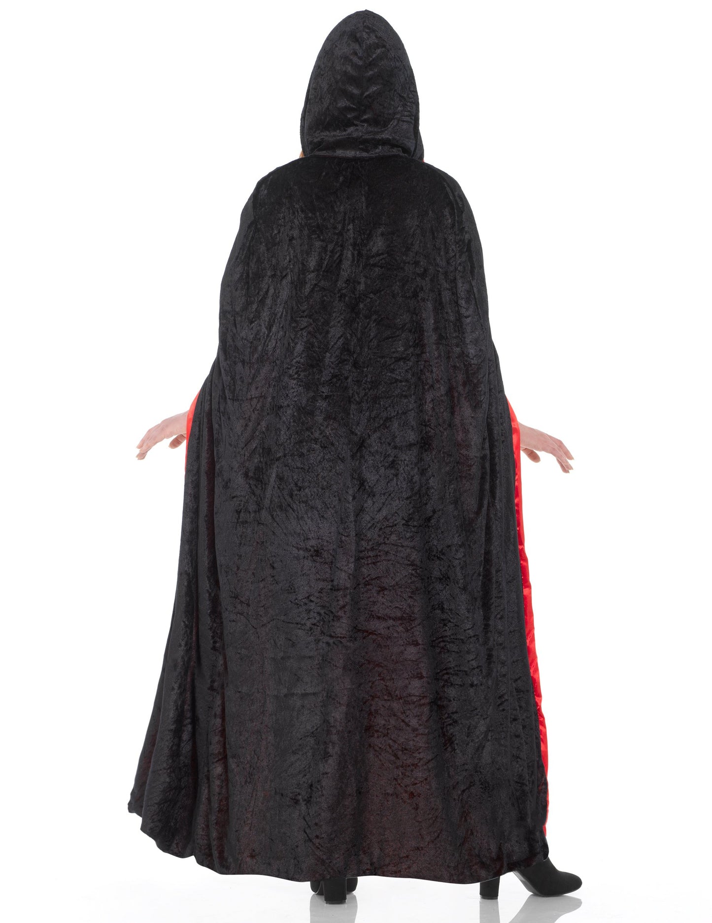 Dolgo reverzibilno črno in rdečo luksuzno rt za odrasle