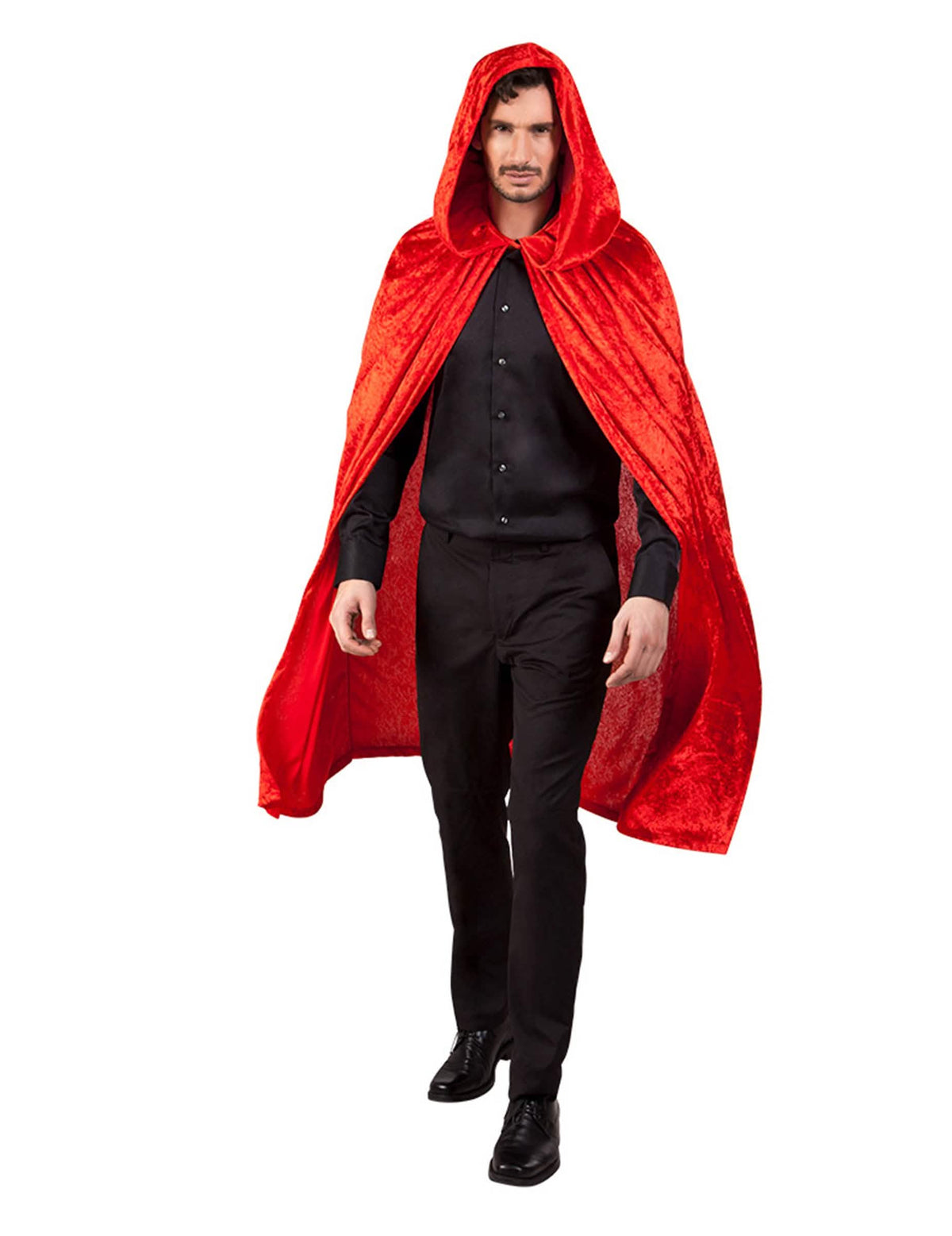 Rdeči Cape Velvet vidik 120 cm Adule Halloween