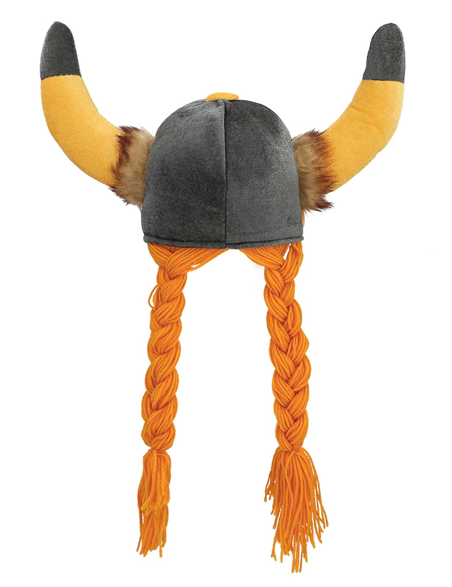 Podrobnosti o oranžnih pletenicah vikingske čelade