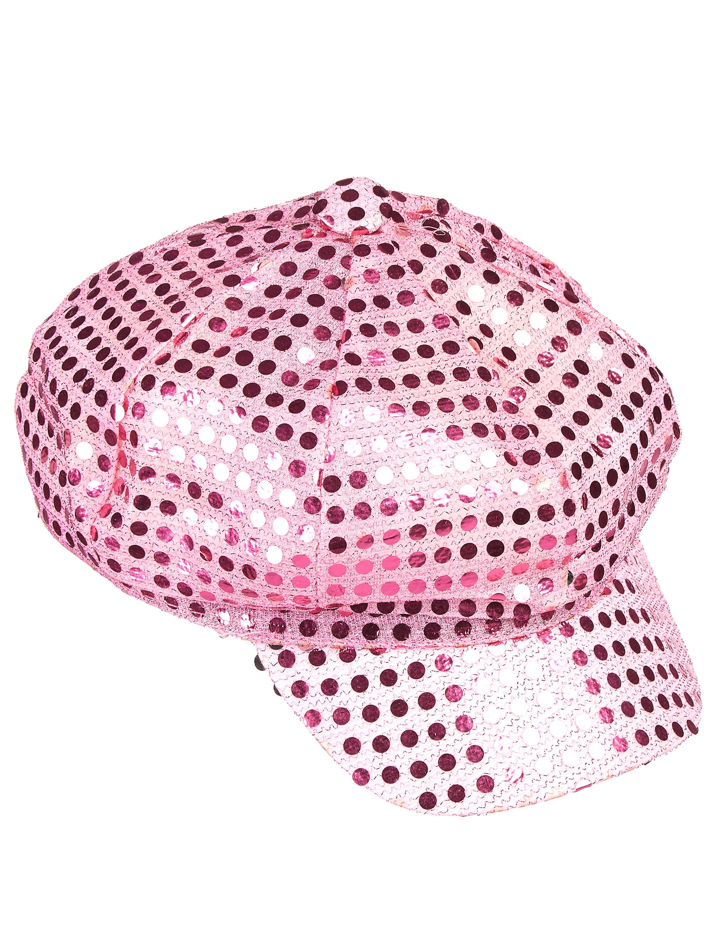 Vue de profil de la casquette disco à sequins pour adulte