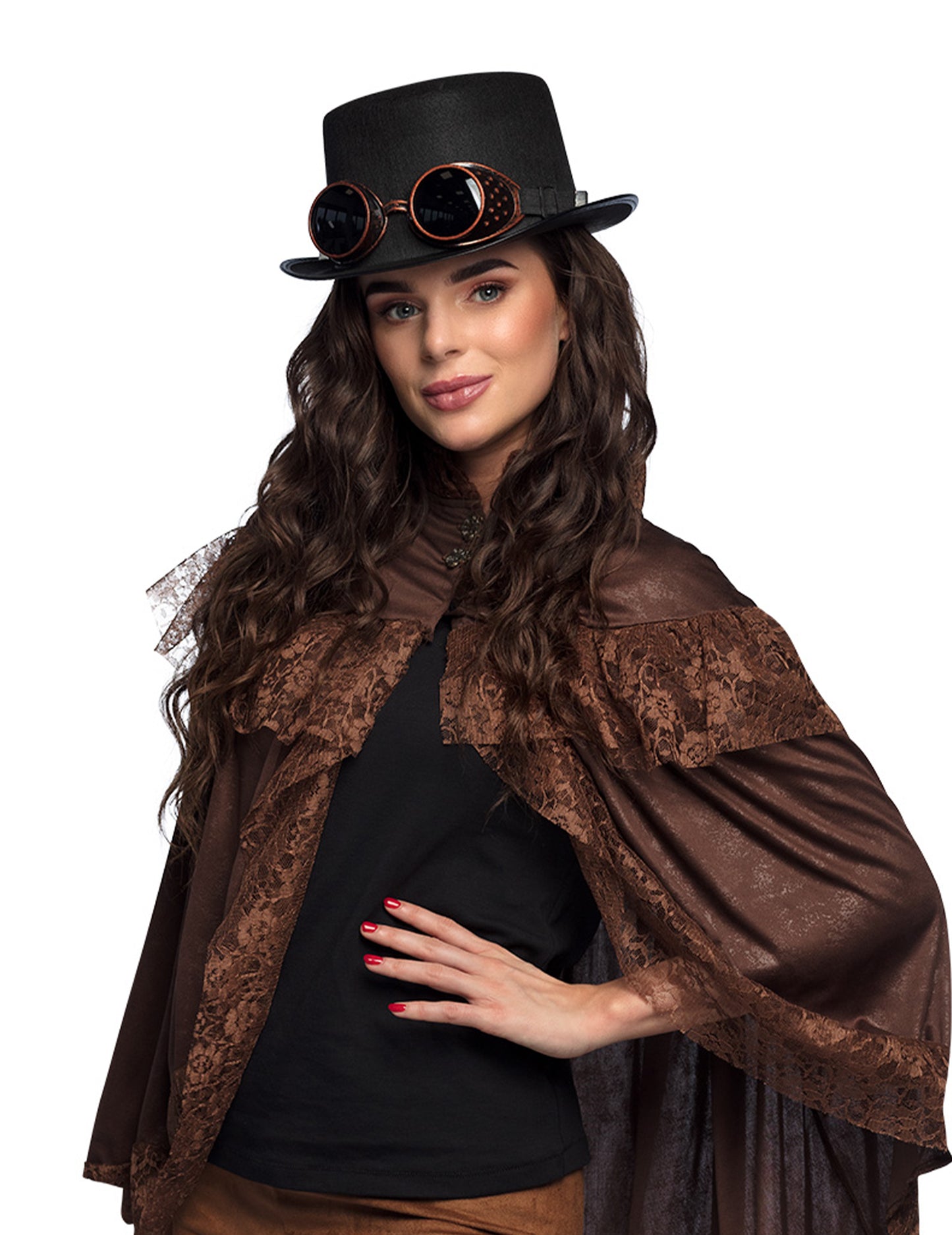 Klobuk z odraslimi steampunk očali