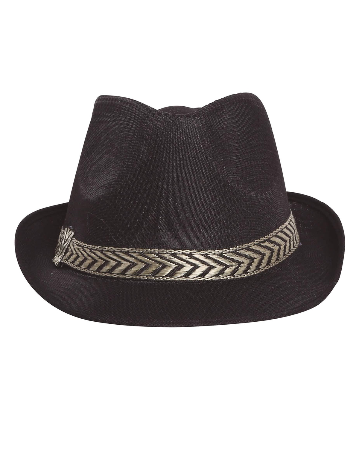 Pogled od spredaj na borsalino trilby klobuk za odrasli