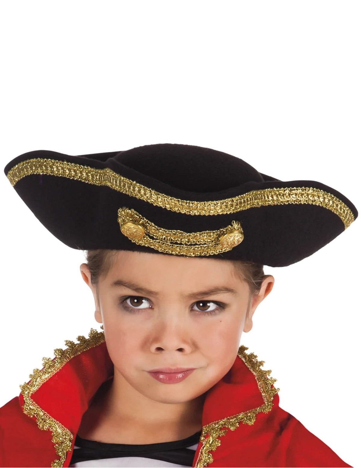 bližnji posnetek piratskega kapitanovega klobuka za otrok