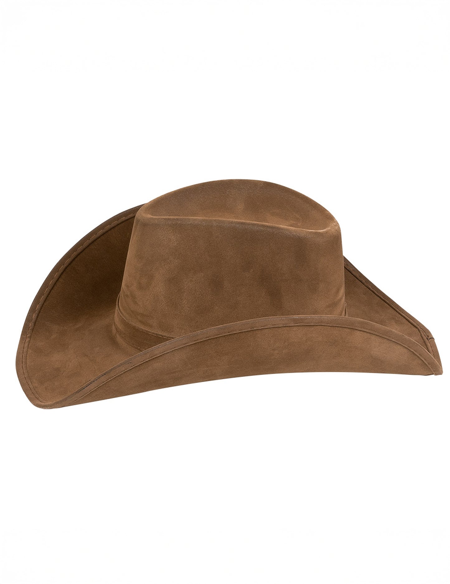 Chapeau de cowboy effet peau marron adulte