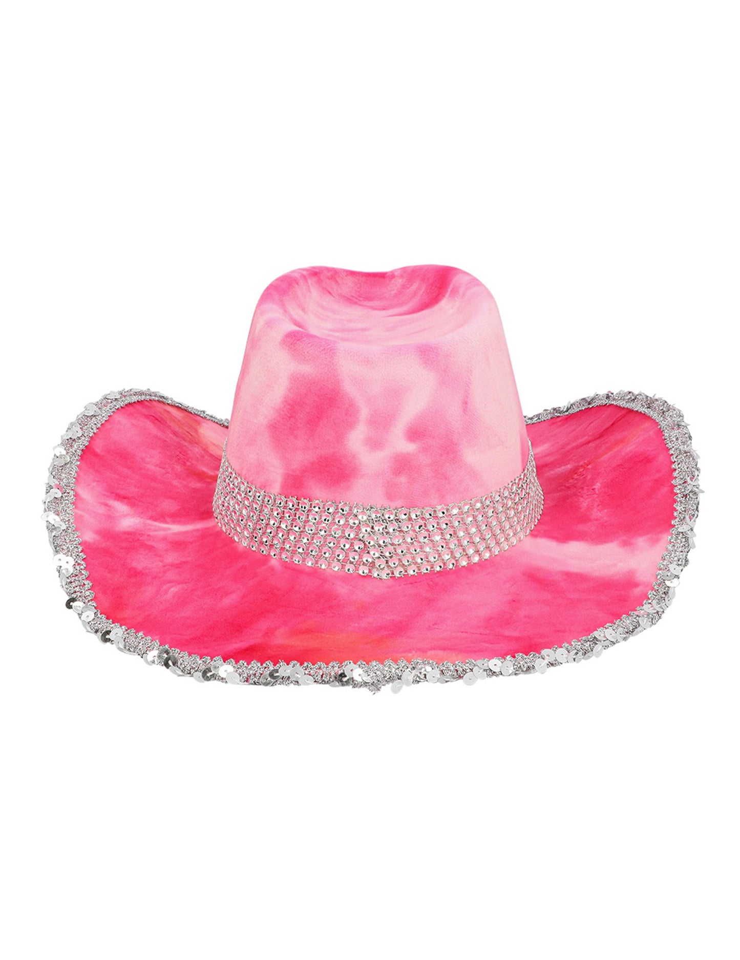 Roza kavbojski klobuk z tie-dye vzorcem za odrasle