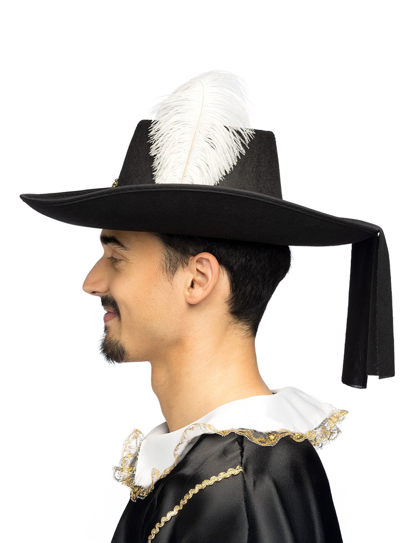 Klobuk za odrasle črne musketeer