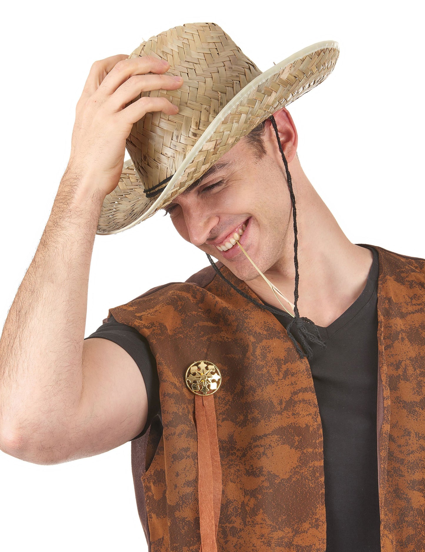 Chapeau paille Dallas Bull adulte