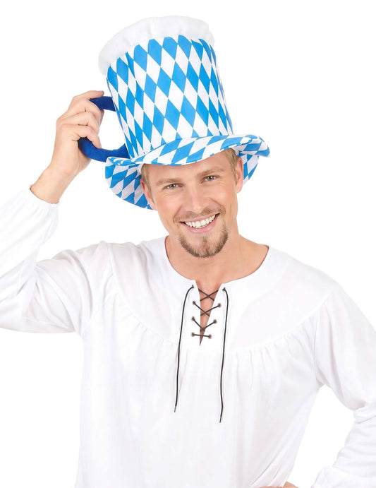 Modro -beli odrasli modri in beli klobuk