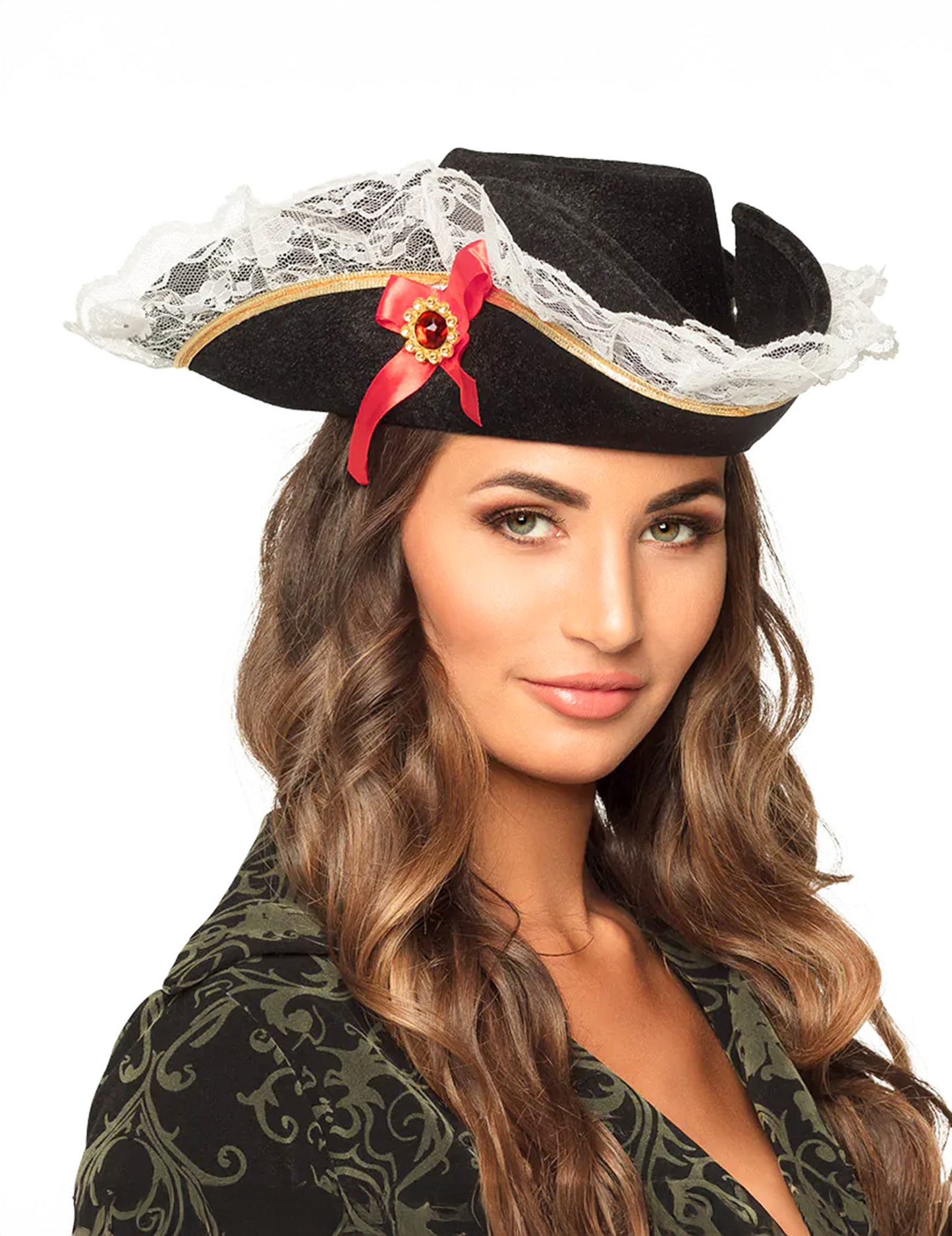 Chapeau pirate à dentelle femme