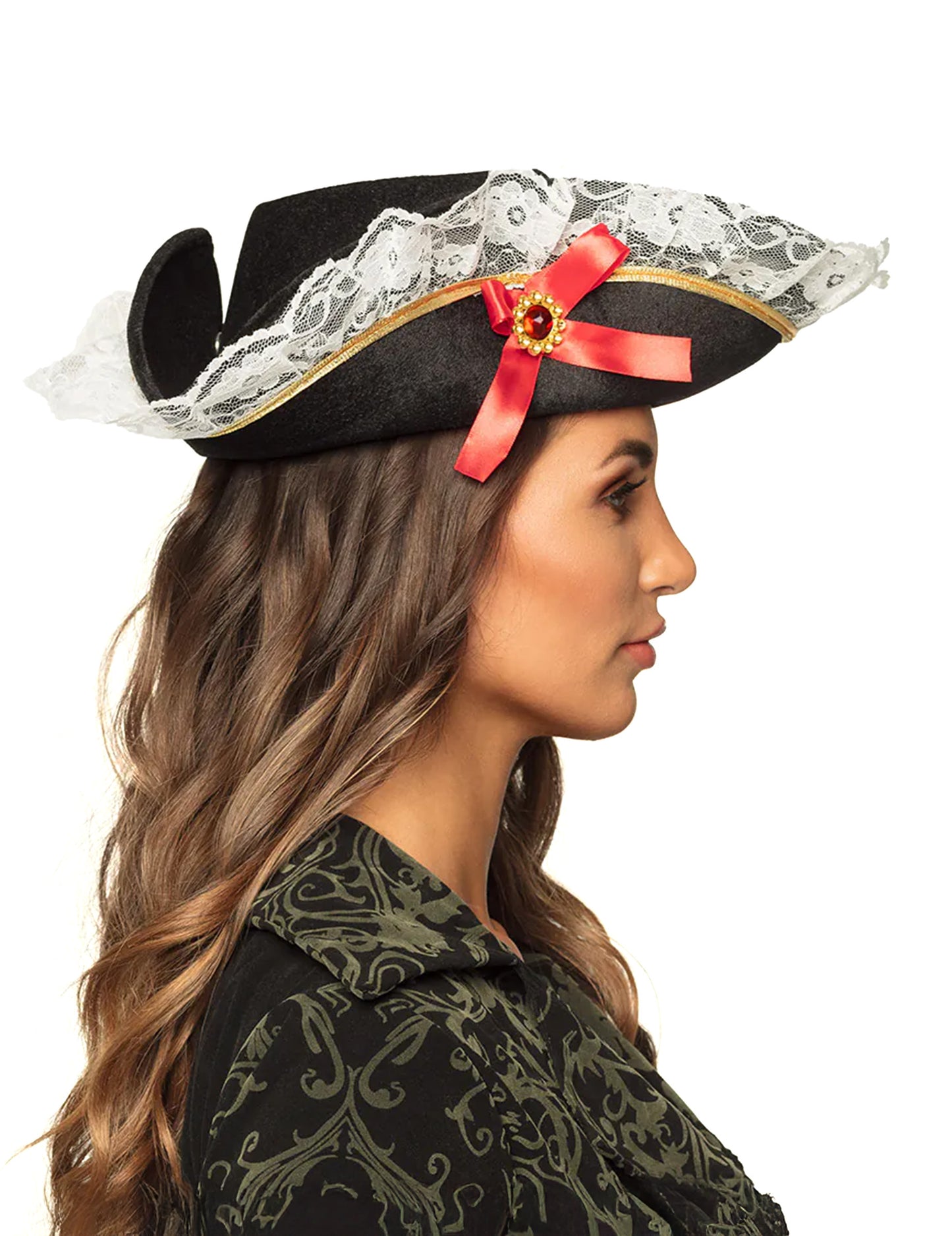 Chapeau pirate à dentelle femme