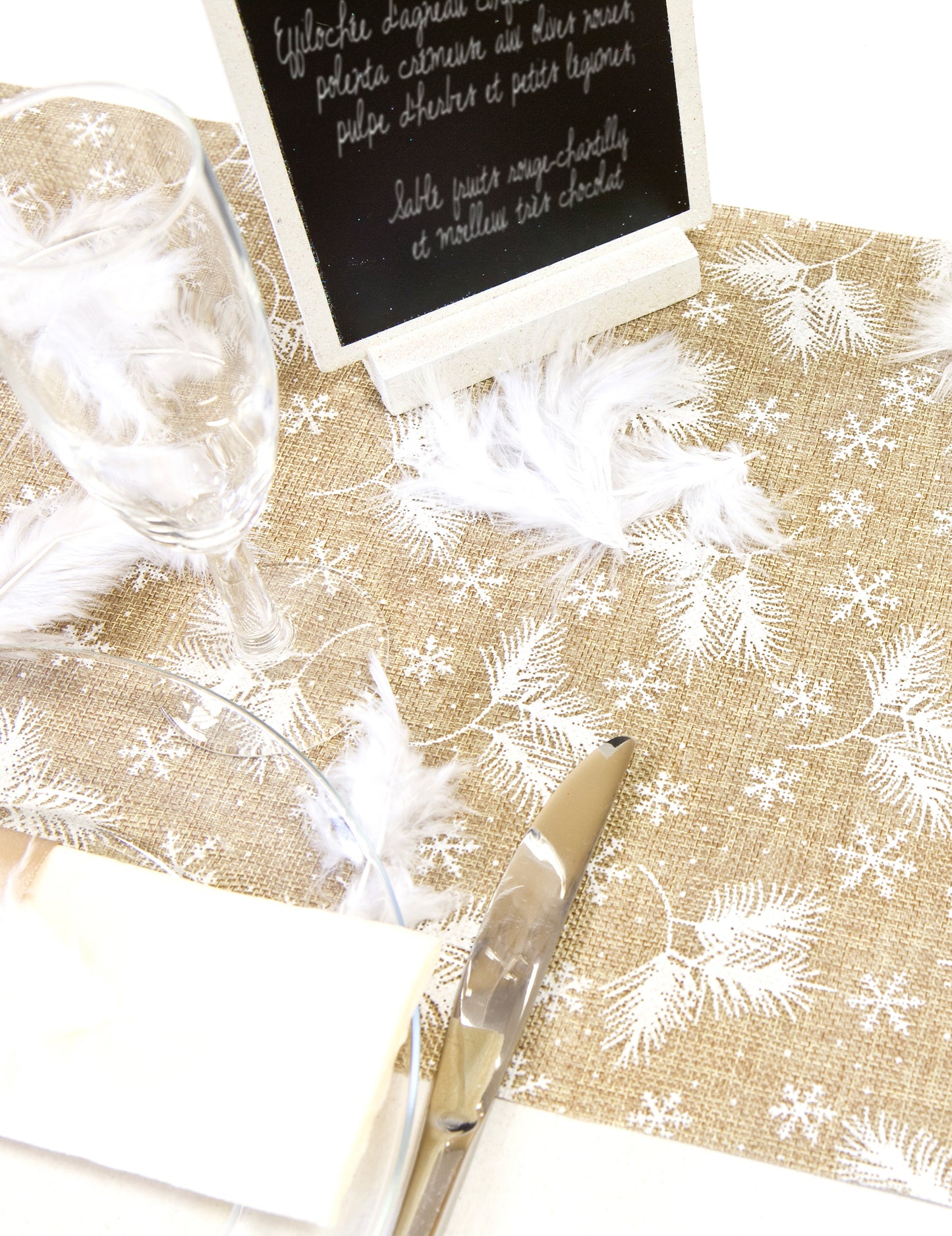 Namizni tekač v naravnem nemnem platnu 4 m x 28 cm