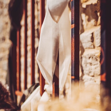 Prtljažnik iz slonokoščenega muslina 48 cm x 5 m pralno