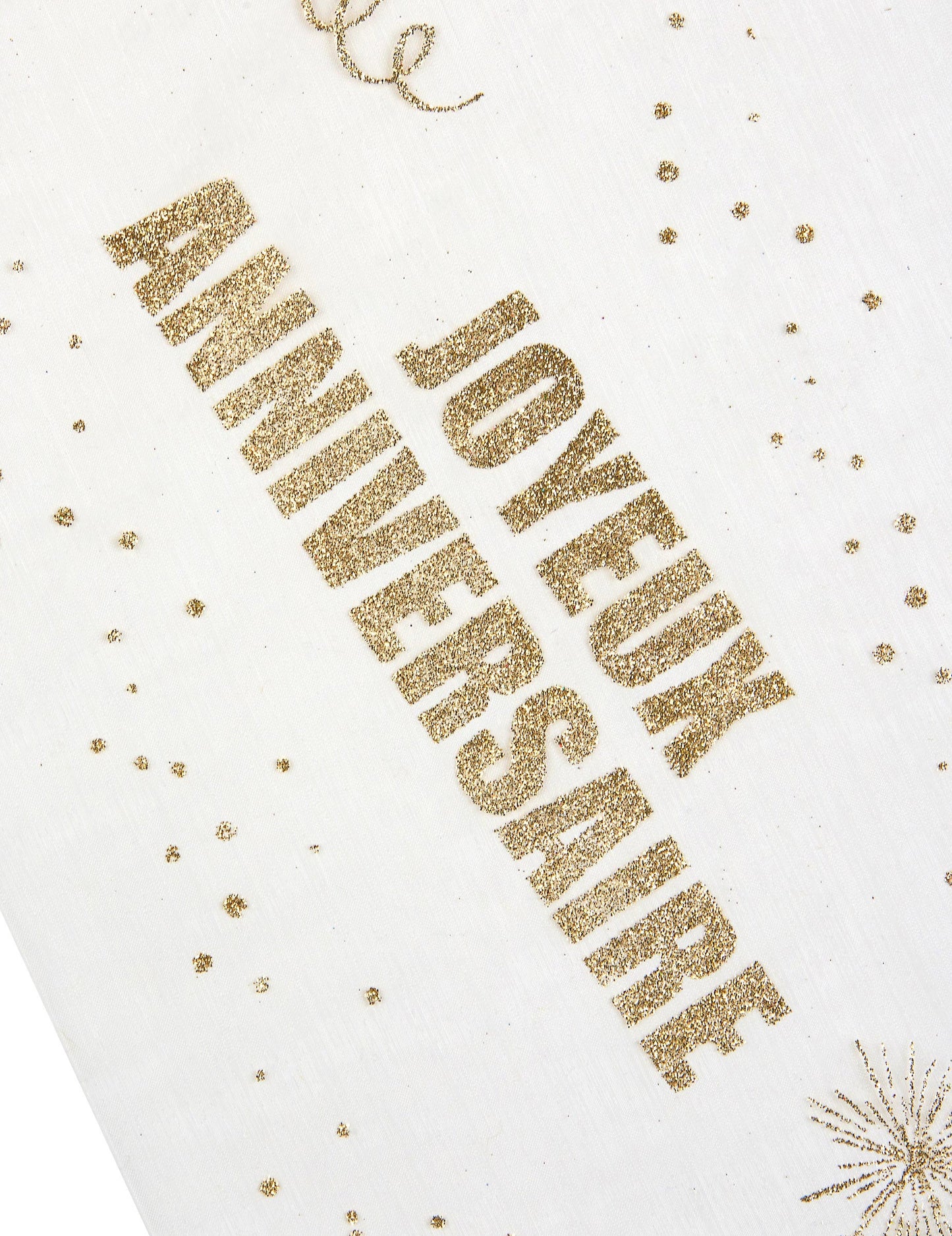 Organza tabela vesela rojstni dan pozlačena 29 cm x 5 m