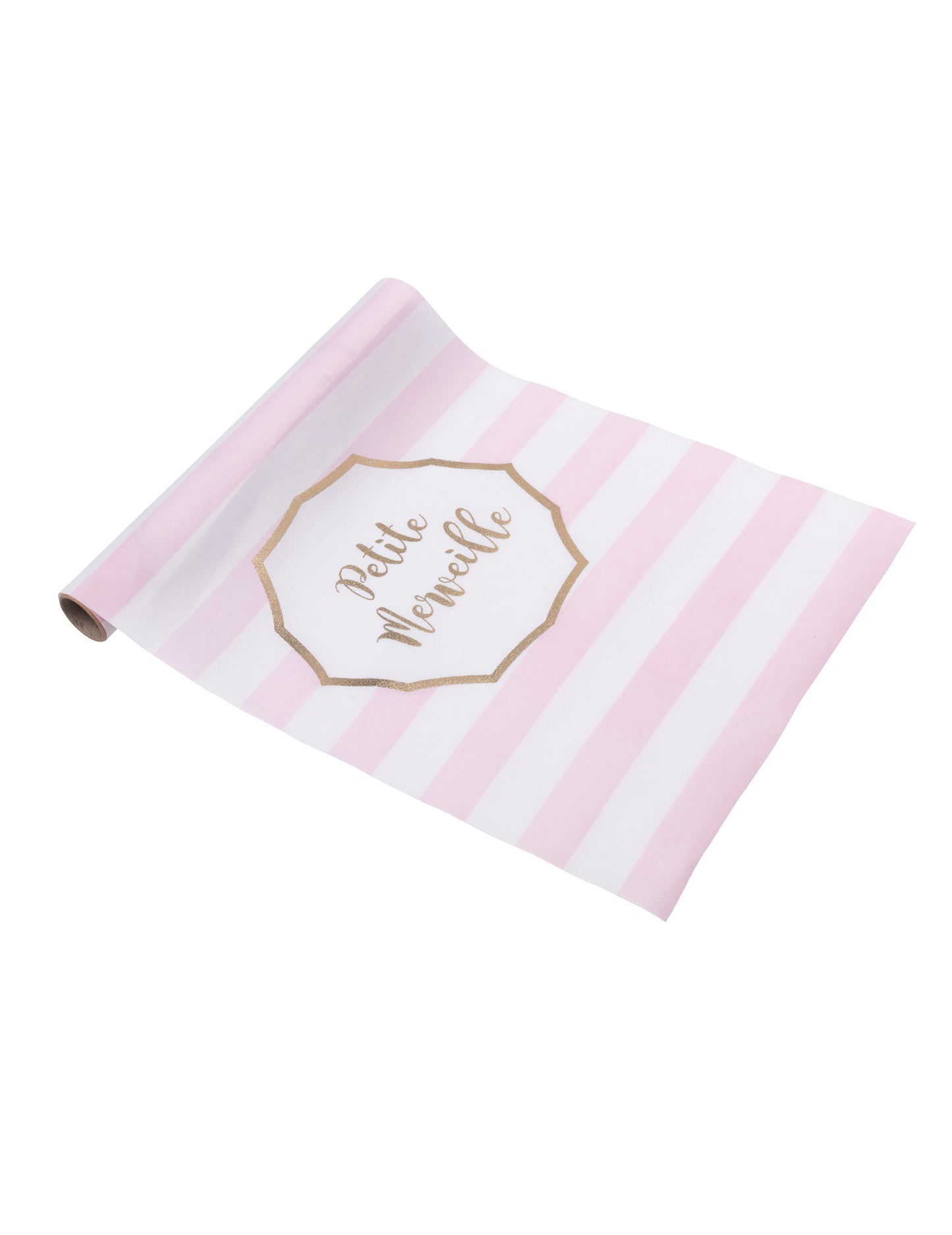 Prtljažnik iz blaga Small Marvel v roza in zlati črtasti barvi, 28 kosov cm x 5 m