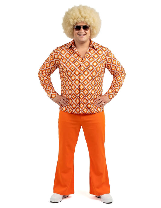 Groovy retro moška majica iz sedemdesetih let