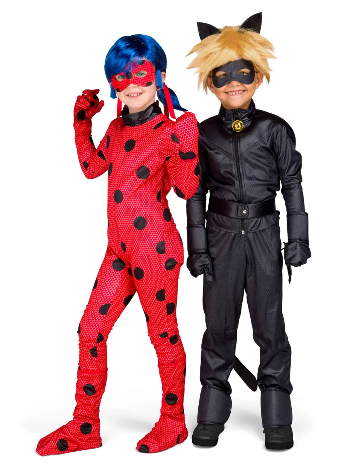 Pregled z črna mačke celotnega kostuma Ladybug Miraculous™ za otrok