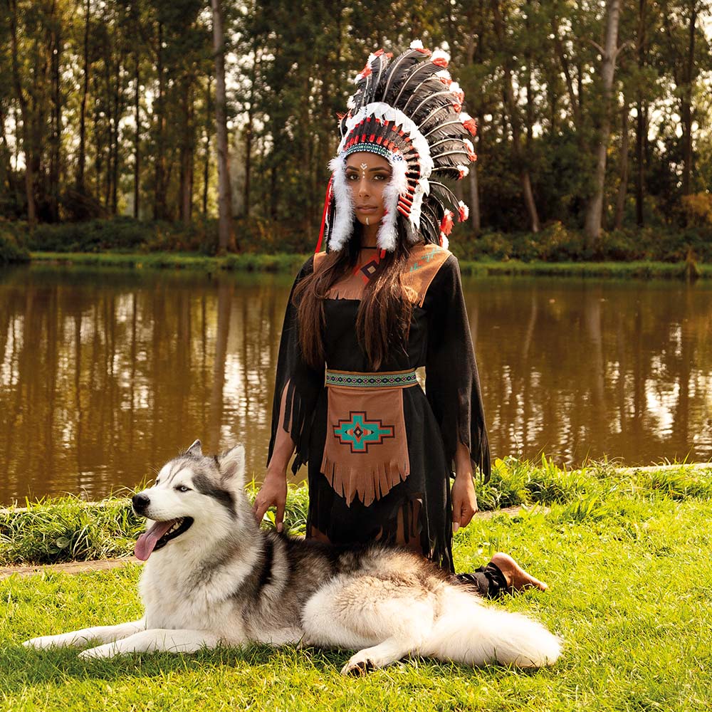 Coiffe d'indien adulte luxe