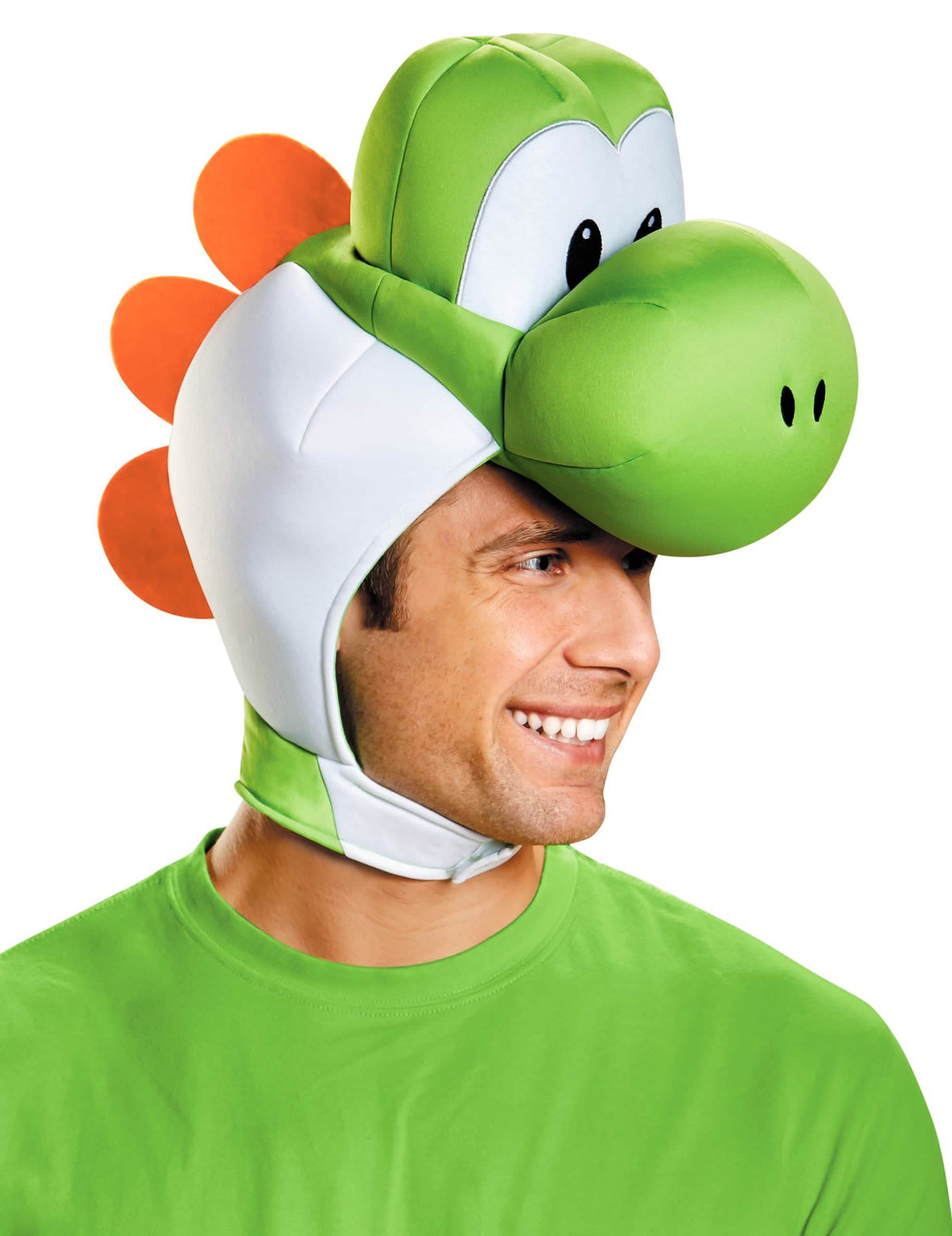 Pokrivalo Yoshi Nintendo za odrasli zelena in bela z oranžna ščetinami
