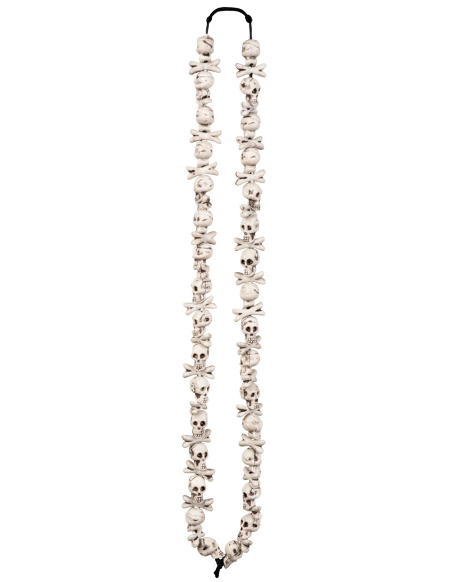 Collier têtes de mort blanches Halloween