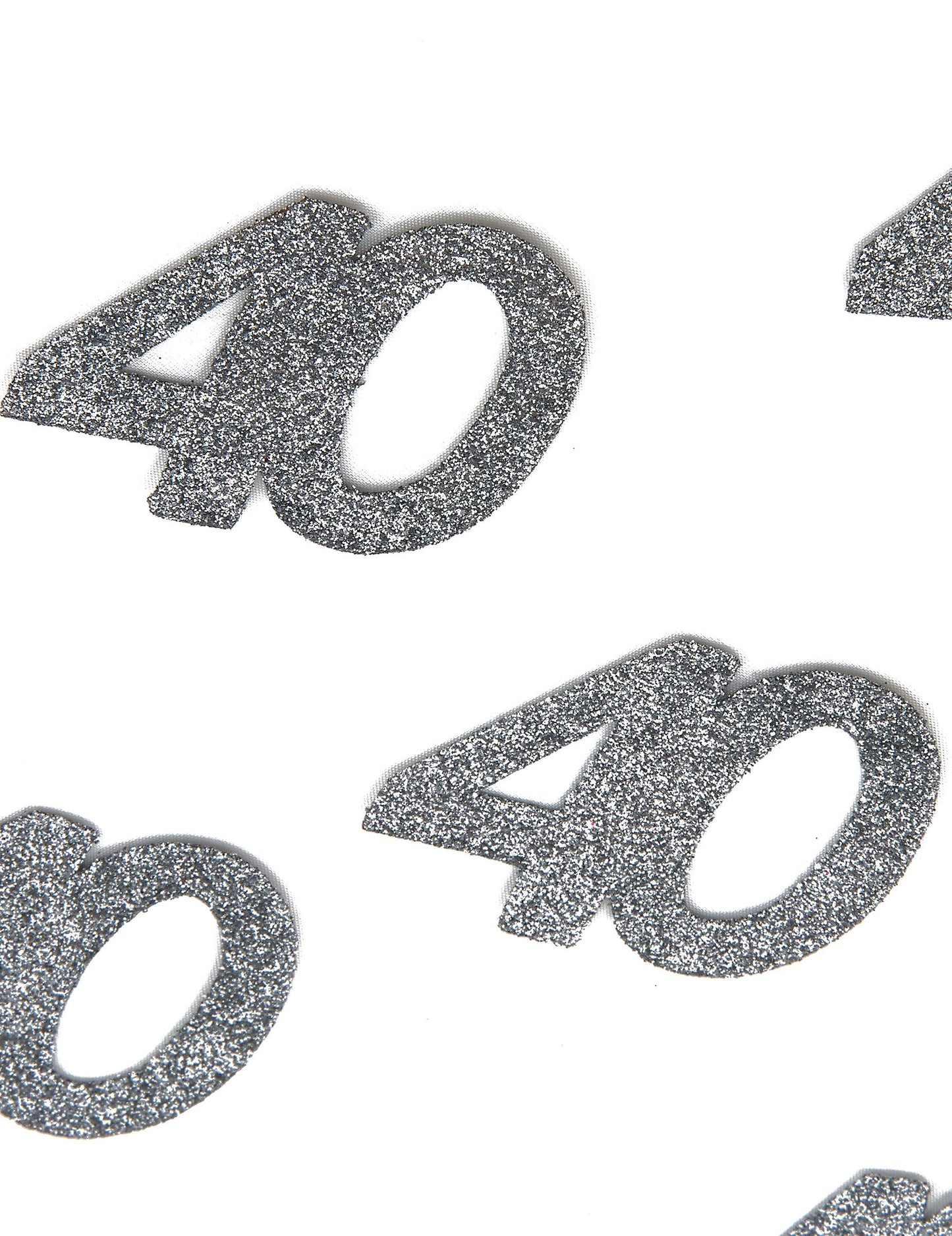 Pogled od blizu na bleščice konfeti za 40. rojstni dan