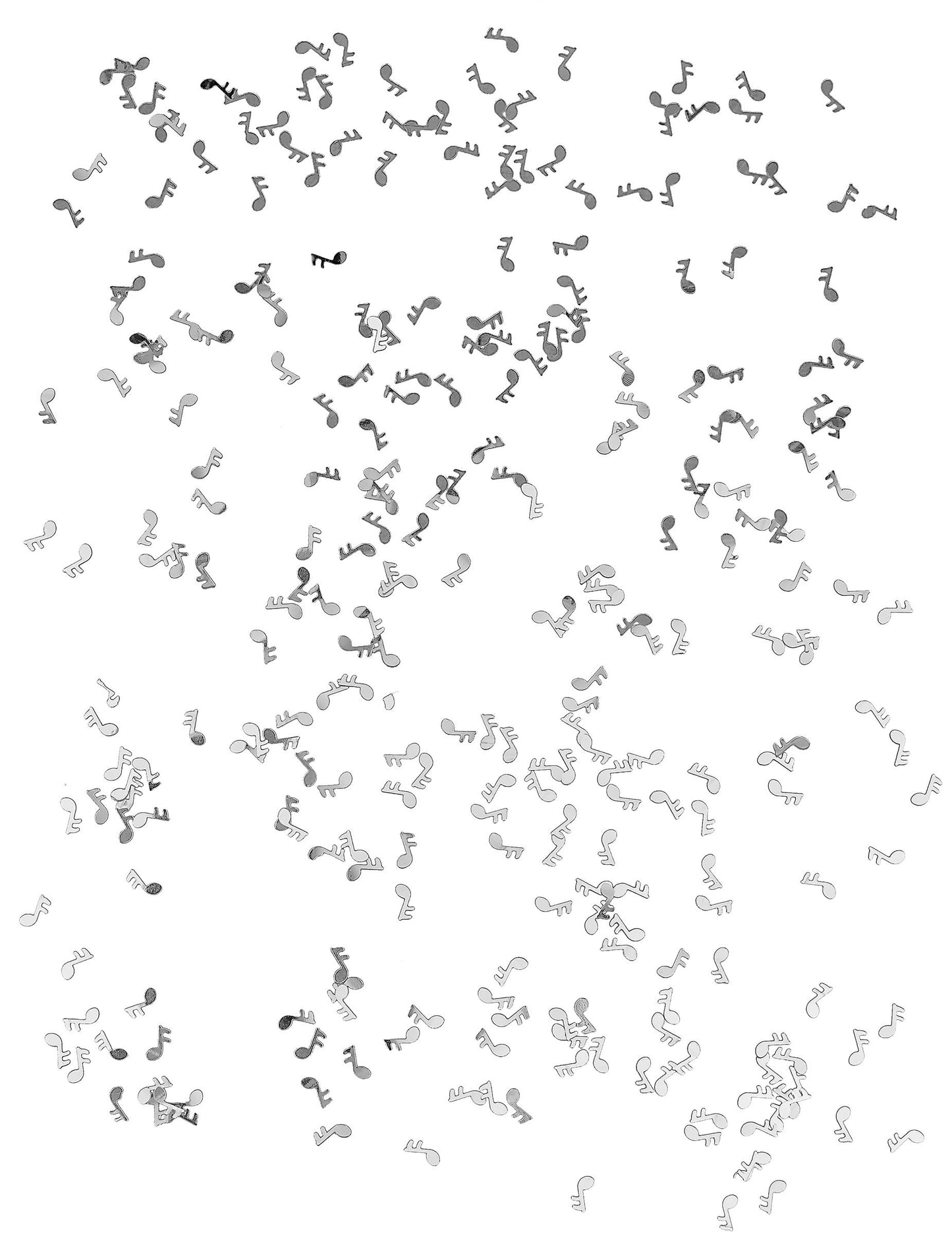 24 miza konfetov srebrna glasbena opomba 10 g