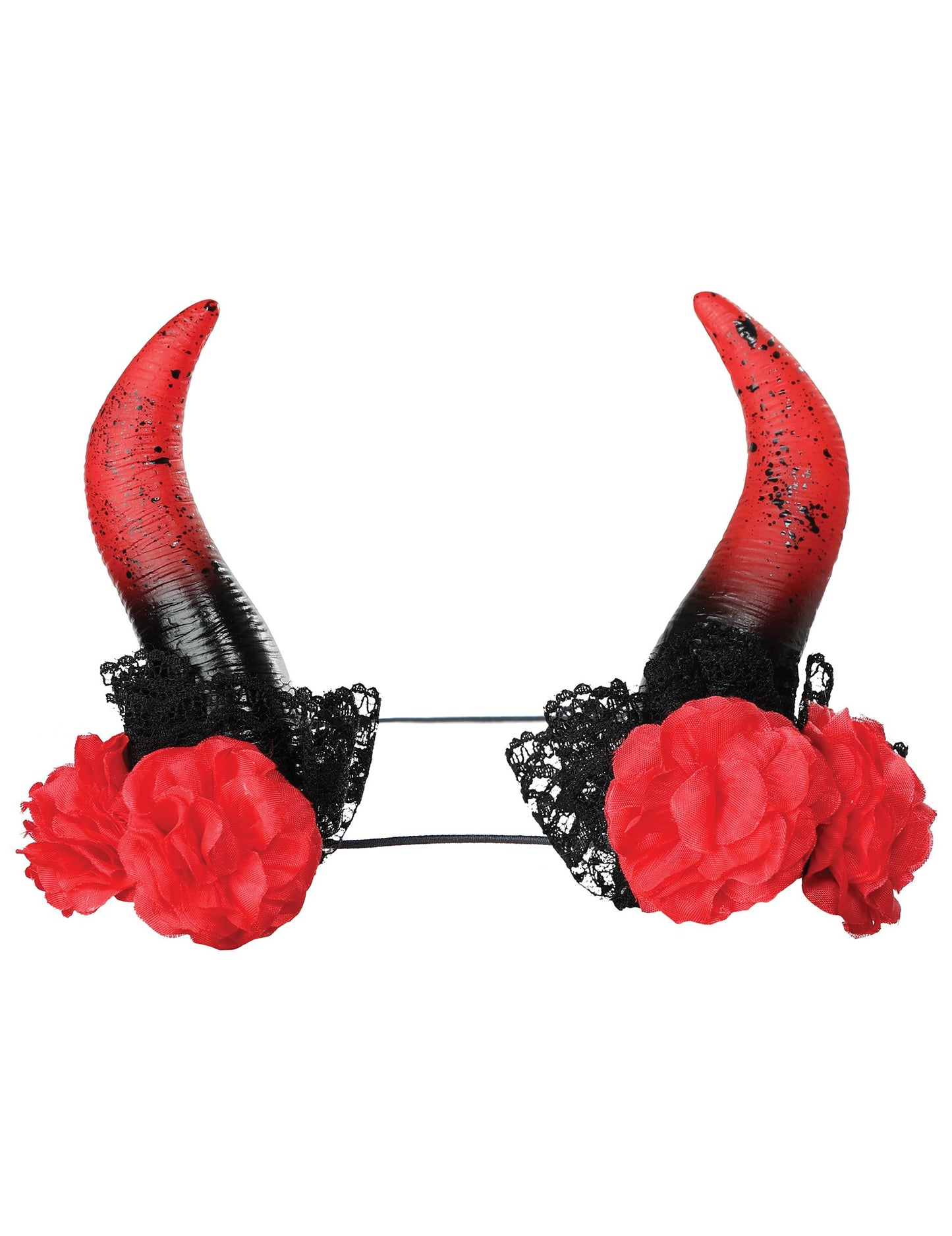 Črno rdeči očarani demonski rogovi