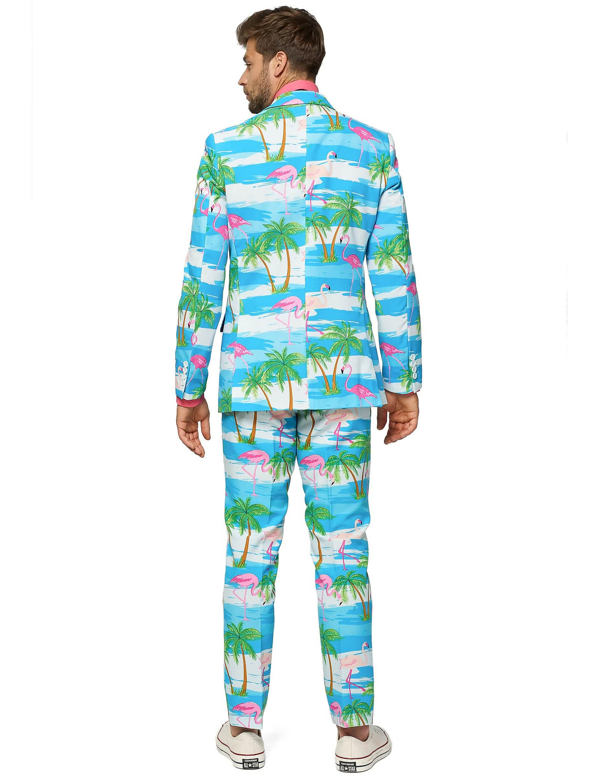 Pogled od zadaj na kostum Mr. Flamingo moški Opposuits™