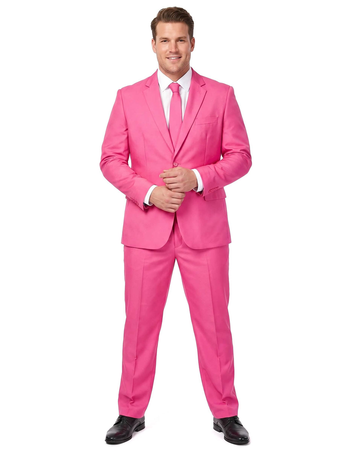 Moška obleka Mr. Solid v roza barvi Suitmeister™