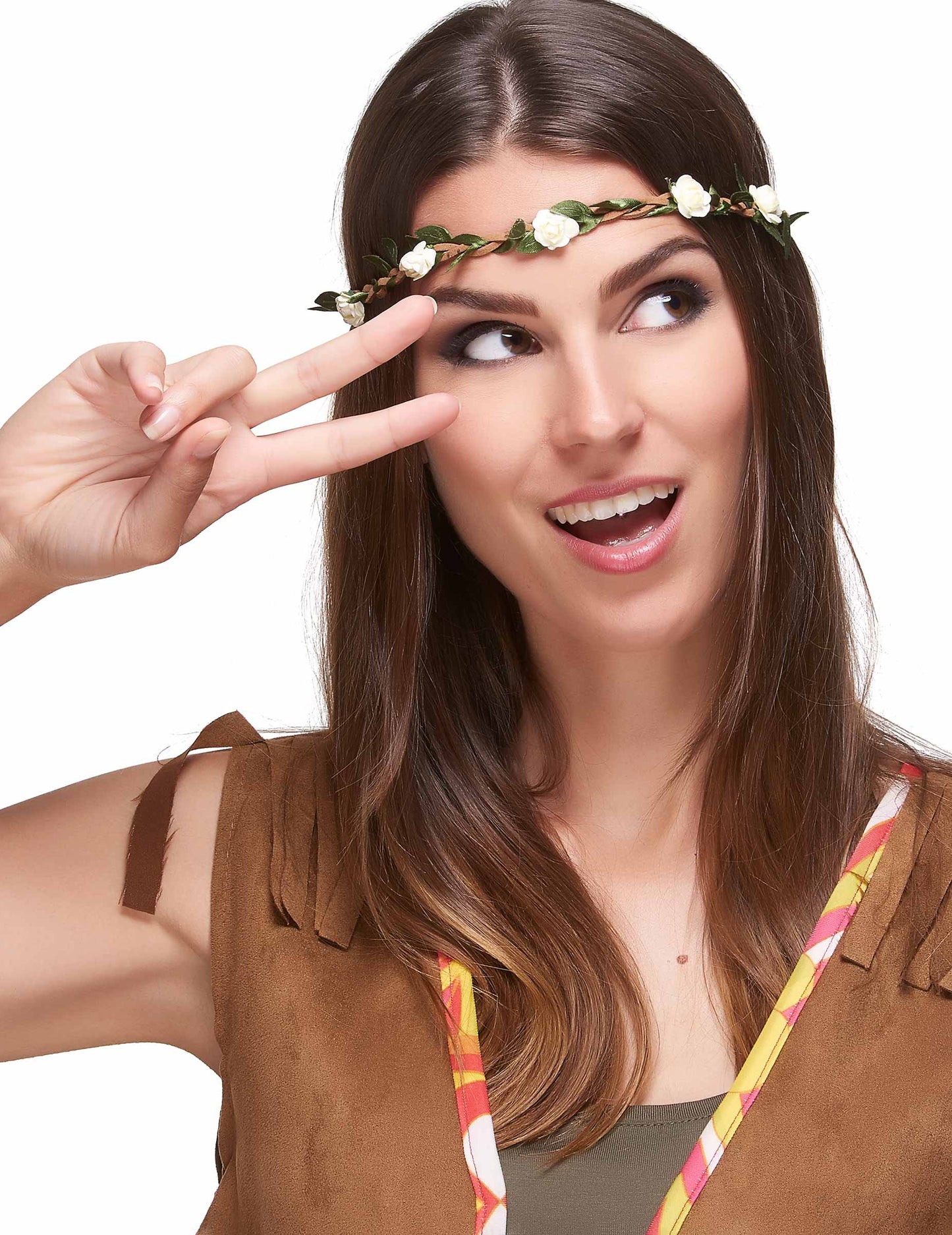 Krona odraslih elastičnih belih cvetov