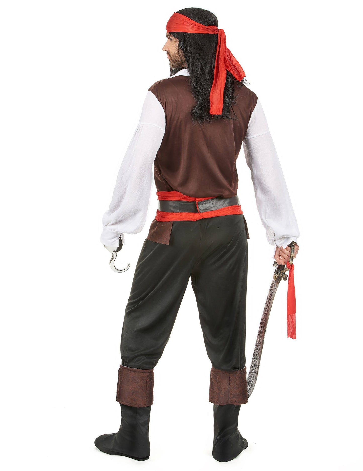 Moške črne hlače piratski kostum