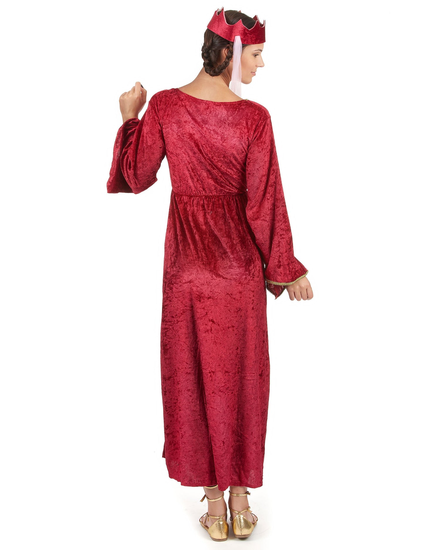 Rdeča preobleka srednjeveška kraljica ženska