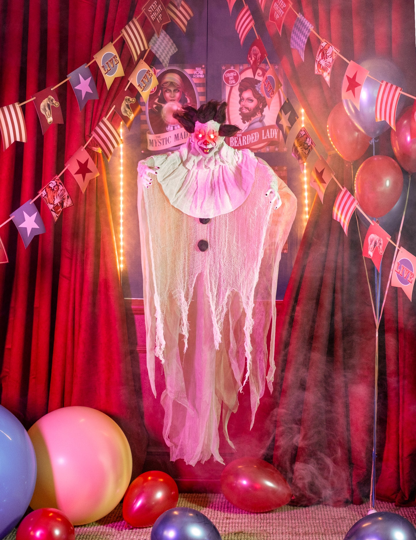 Dekoracija za obešanje klovn morilca 130 cm