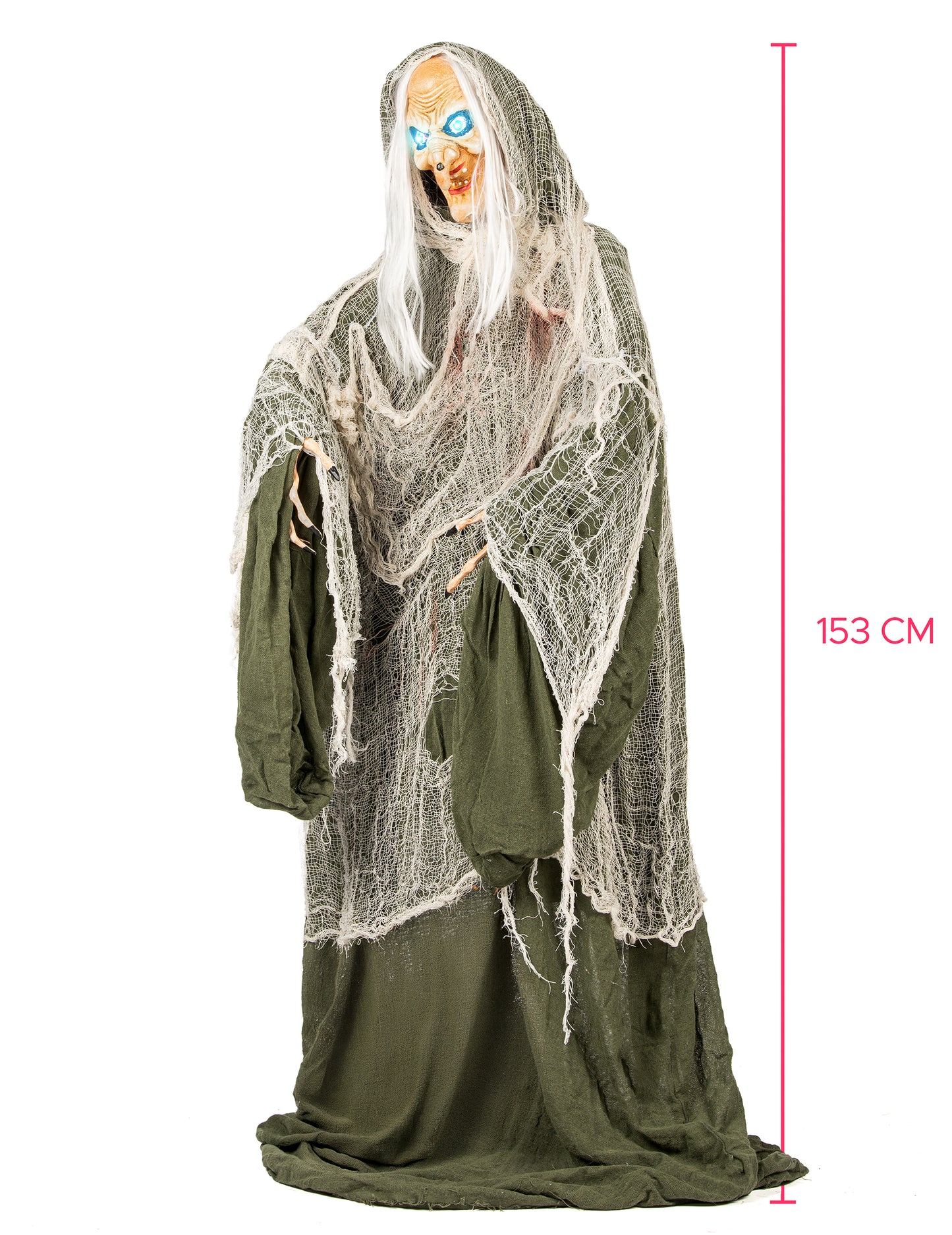 Animirani zvok in lahka dekoracija čarovnica Andromeda 153 cm