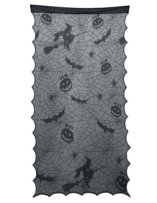 Vue d'ensemble de la décoration de porte en dentelle Halloween