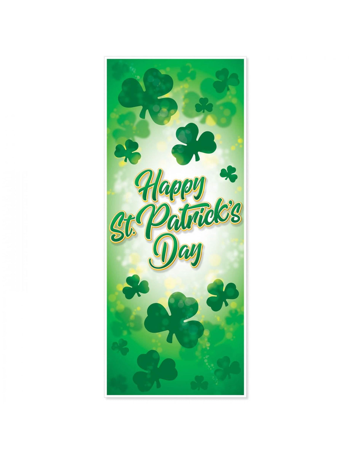 Zelena dekoracija za vrata Happy St Patrick's Day s deteljicami