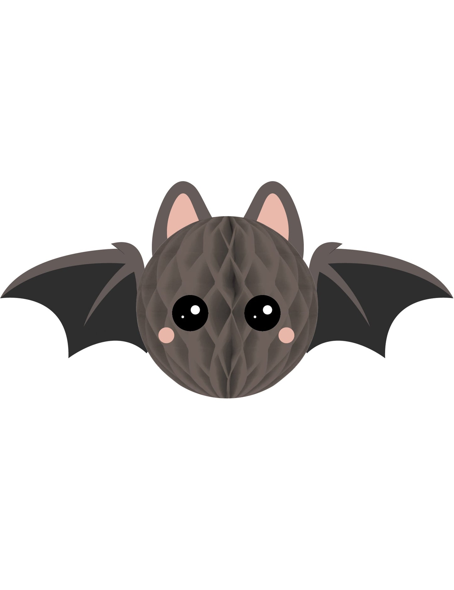 Décoration en papier alvéolé chauve-souris grise