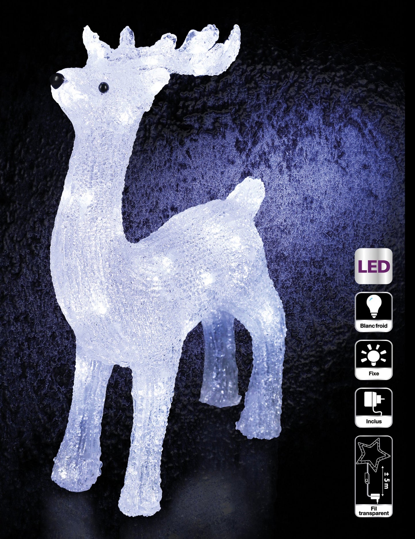 Svetlobna dekoracija jelen 45 cm