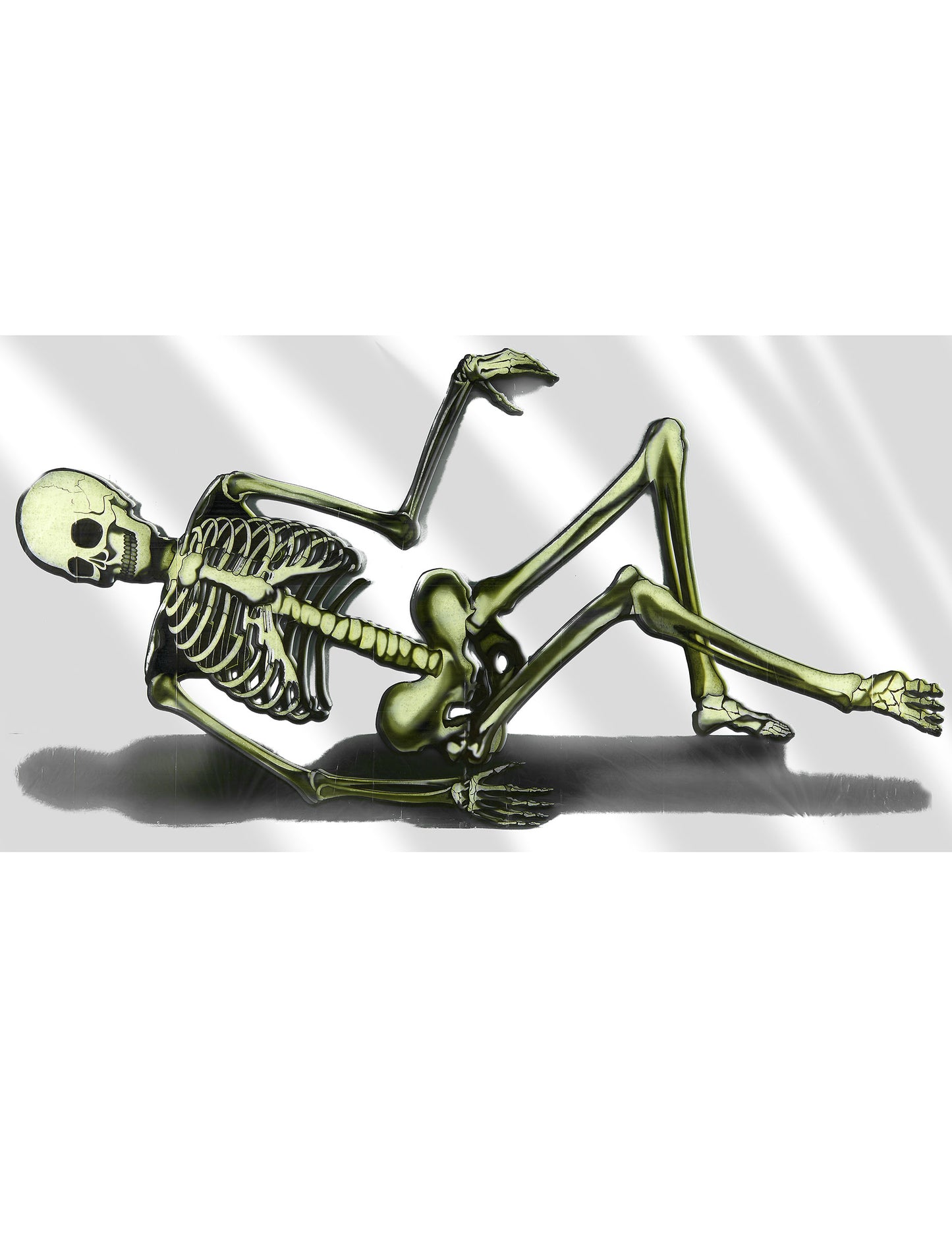 Plastični dekoracija Skeleton kavč 75 x 150 cm noč čarovnic