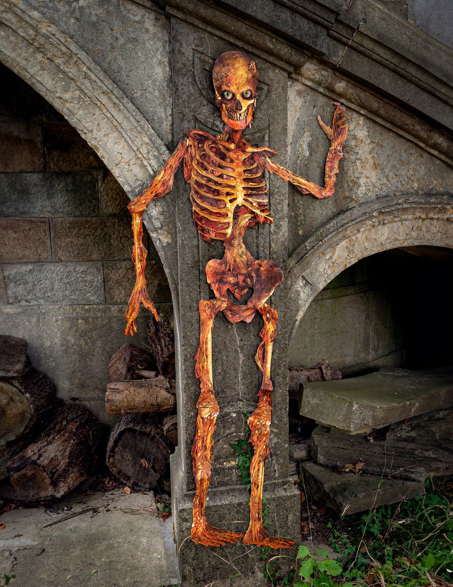 Okrasna okostje, artikulirano v razpadu 180 cm