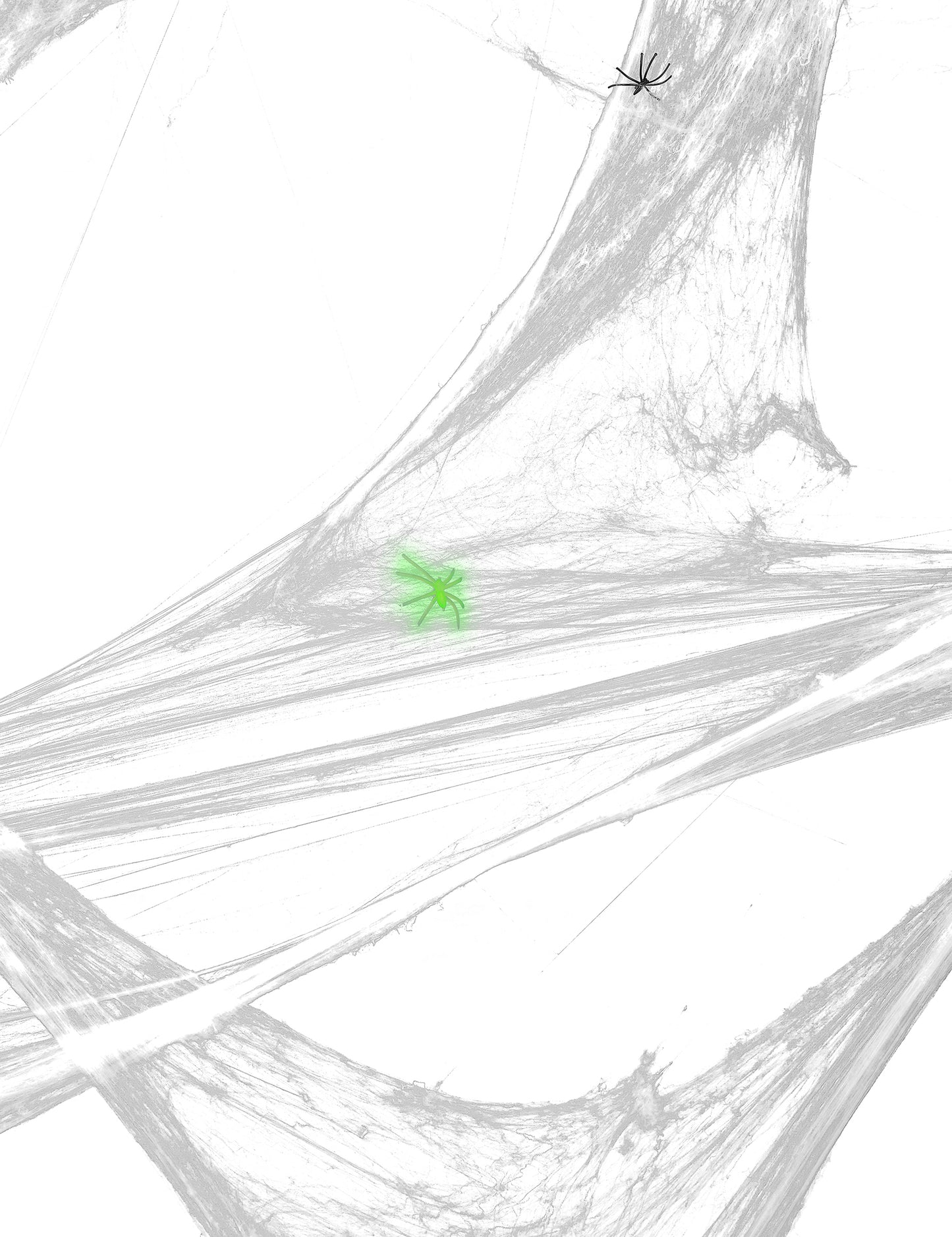 Dekoracija belega pajkovega platna s pajki 500 g Halloween