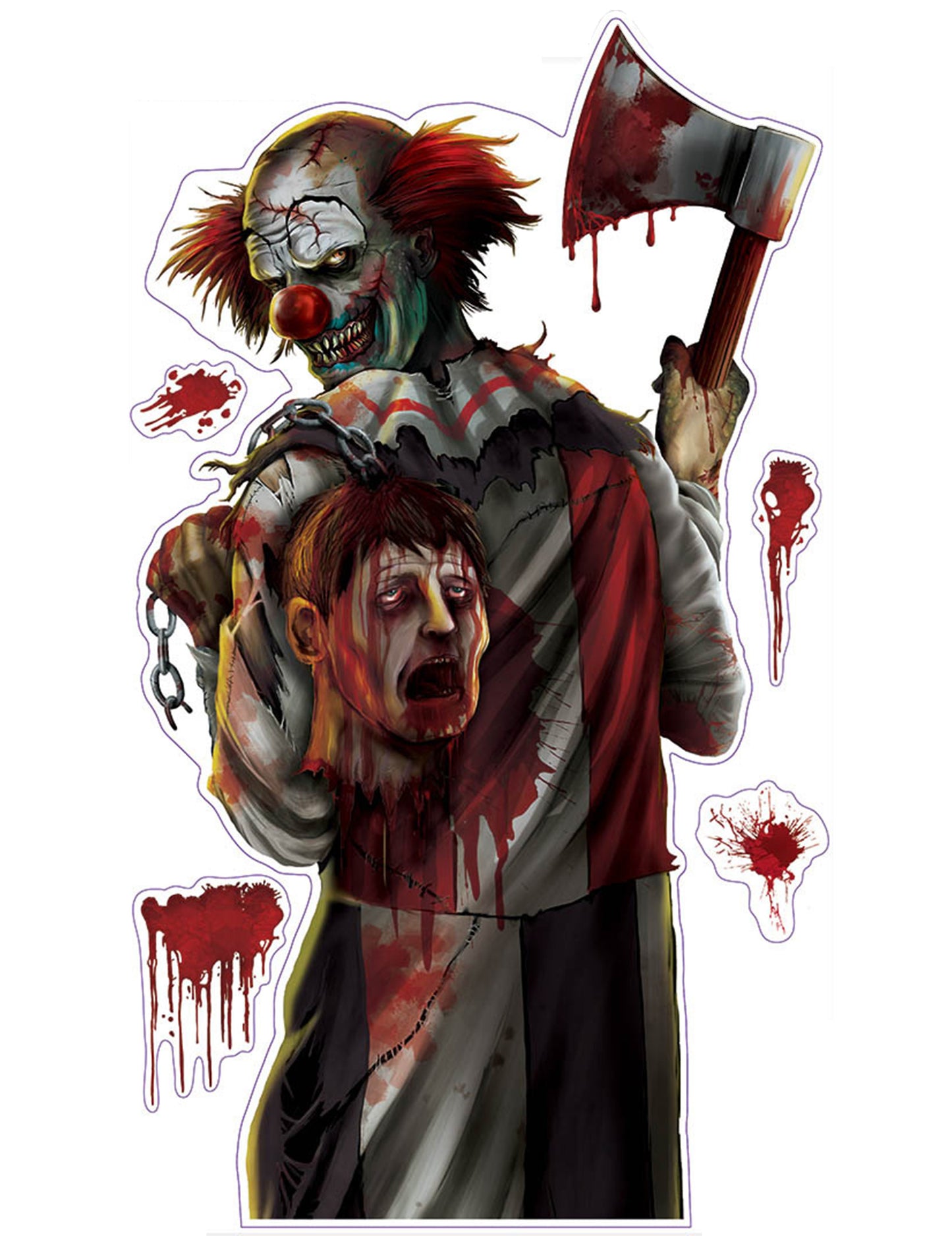 Halloween Bloody Clown nalepka