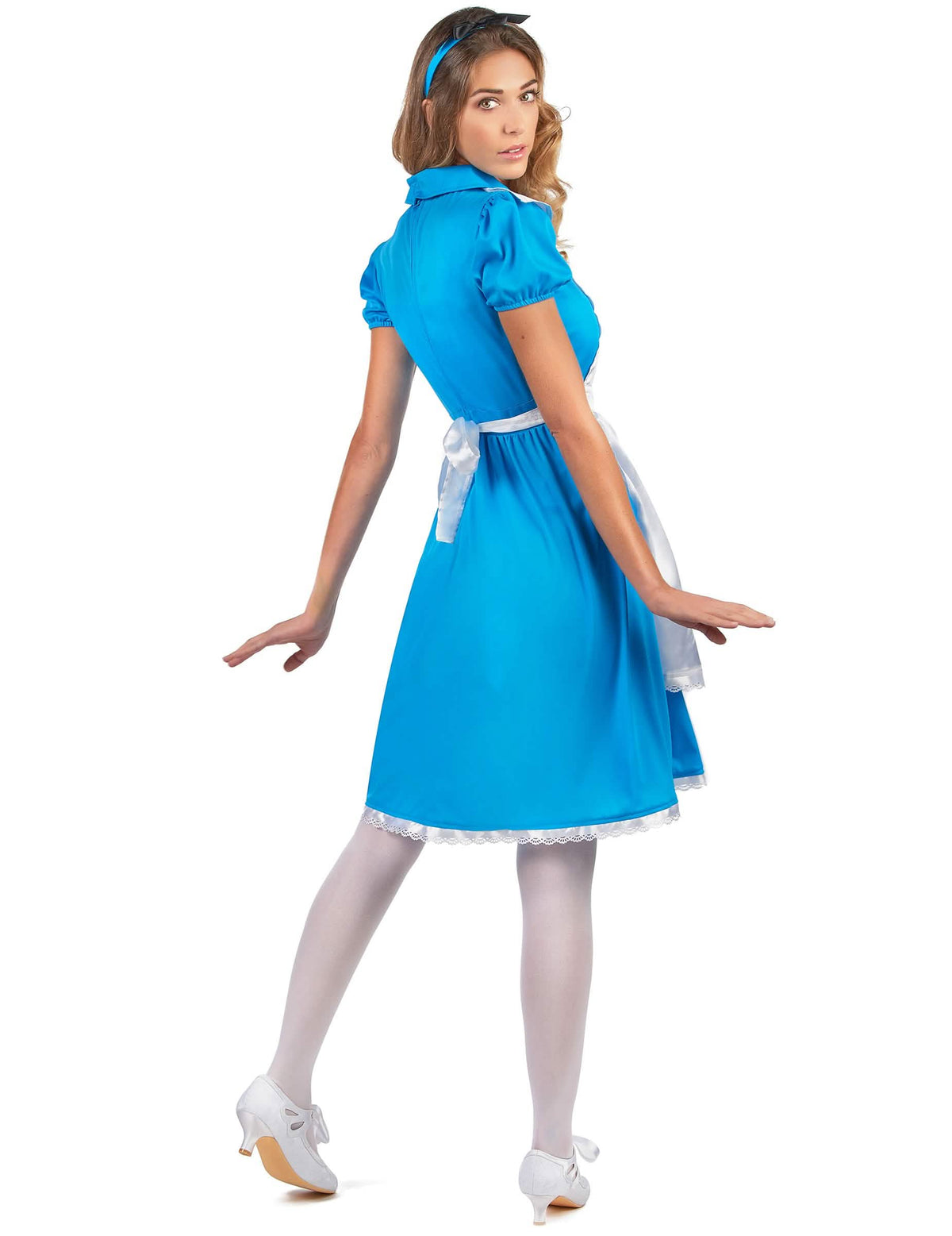 Pogled od zadaj na kostum Alice za ženska