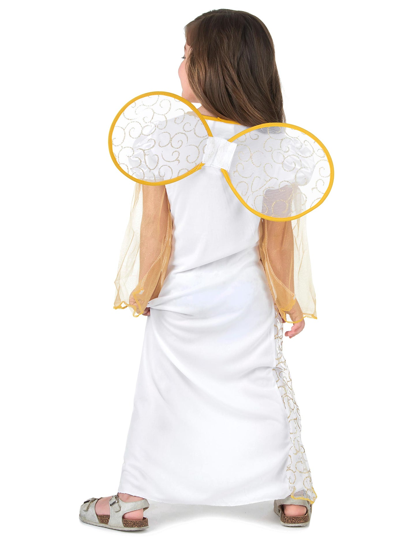 Beli angelski božični kostum za dekleta