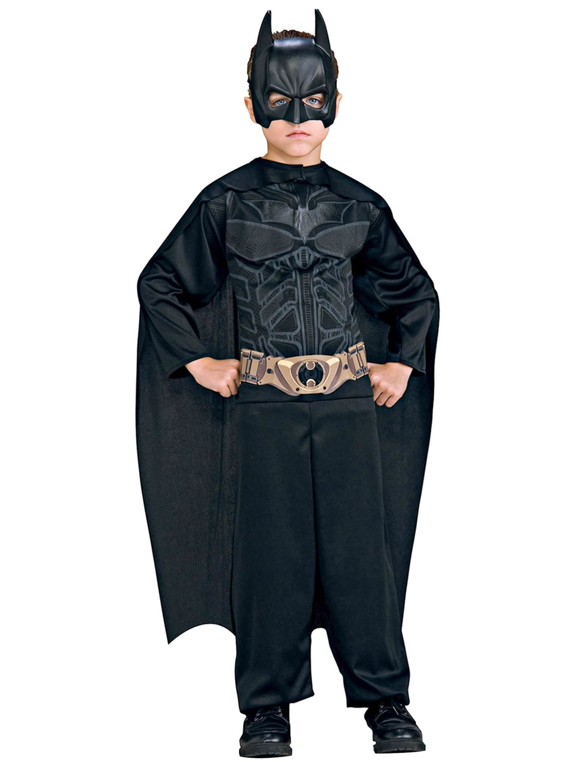 Preobleka Batman Dark Knight za otrok črna s pelerino in masko
