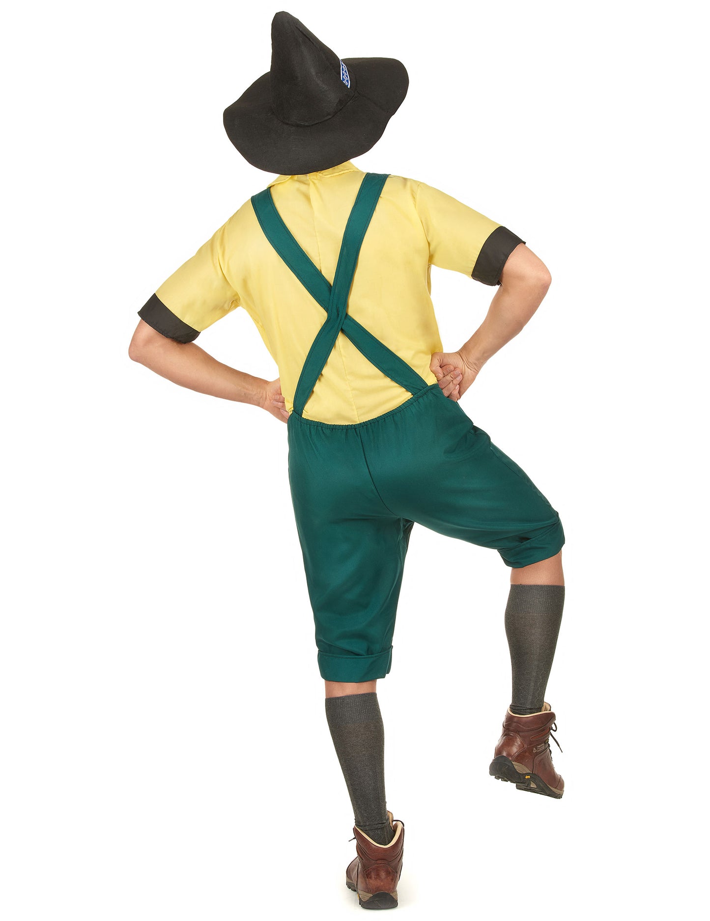 Pogled zadaj na bavarski kostum