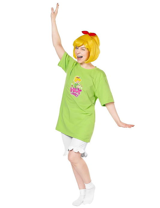 Vue de face en pied du déguisement Bibi Blocksberg pour femme