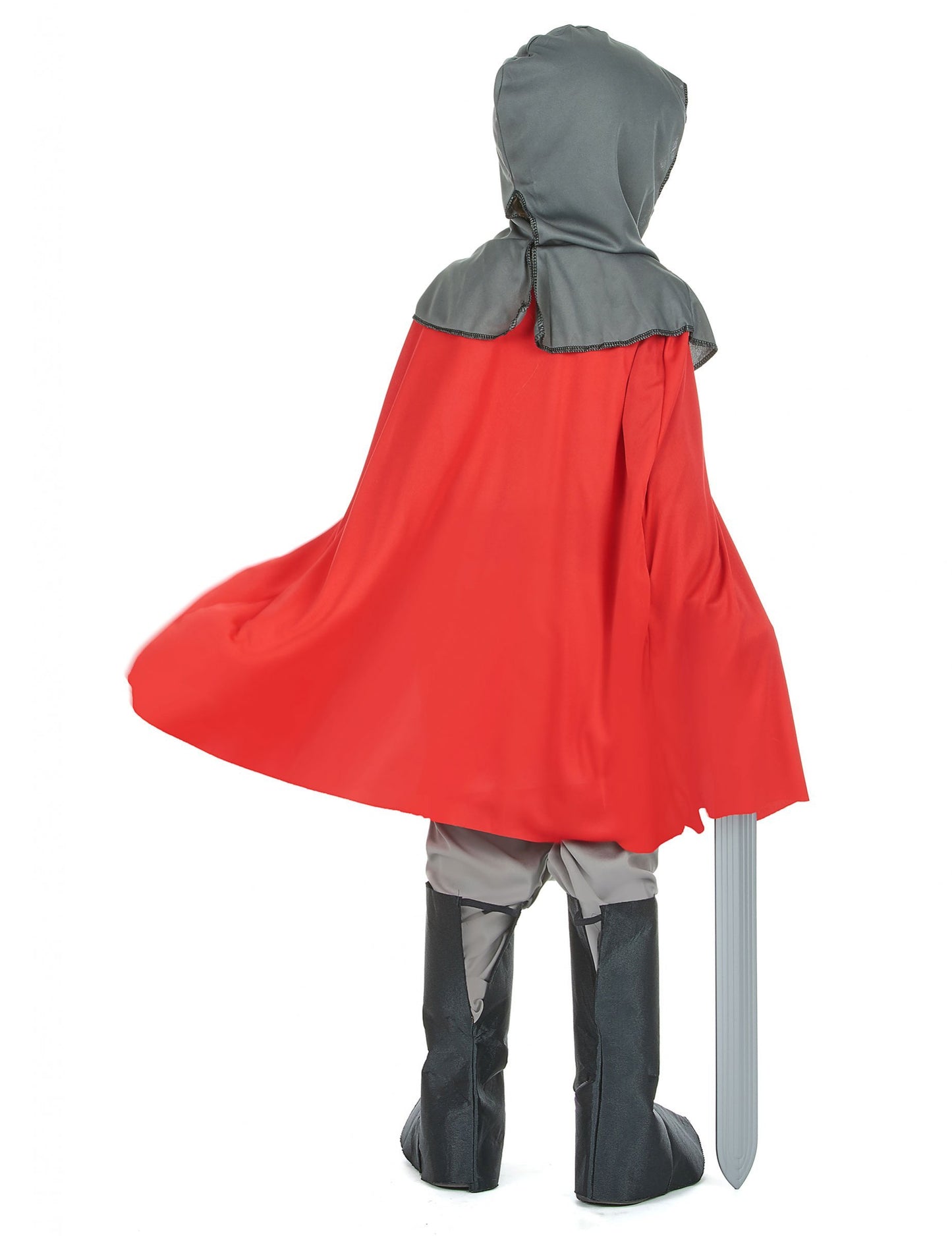 Pogled zadaj maske križarskega viteza za fanta